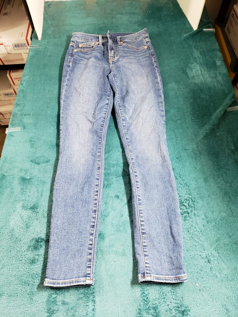 Gap Jeans Size 0 Womens Blue Stretch Pants Denim Ladies High Rise True Skinny